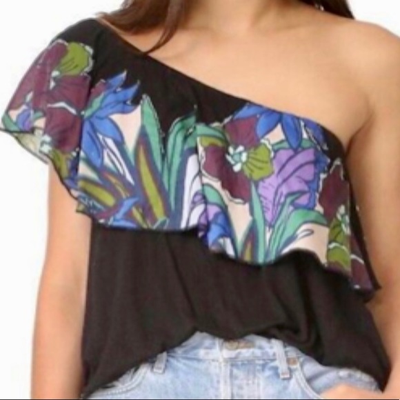 Free People Tops - New FREE PEOPLE One Shoulder Floral Shirt